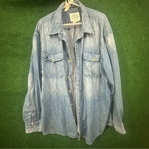 St. John's Bay Light Blue Denim Shirt Jacket